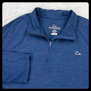 Paradox Merino Blend Pullover Men's MEDIUM Blue 1/4 Zip Dri-Release Performance